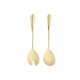 Colher e Garfo Jogo Salada Aço Inox Dourado Positano 2un