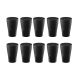 Copo Preto de Plastico 300ml Resistente BPA Free 10un