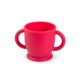 Copo Infantil Silicone Inquebravel Duas Alças Vermelho Kids 280ml