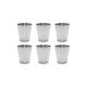 Copo Mini Aço Inox 30ml Cafe Molho Sobremesa Aperitivo 6un