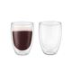 Copo de Vidro Borossilicato 300ml Parede Dupla Termico 2un