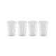 Copo de Plastico Transparente Resistente BPA Free 240ml 4un