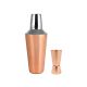 Coqueteleira Dosador Duplo Rose Bronze Inox Bartender 750ml