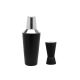 Coqueteleira e Dosador Duplo Preto Inox Bartender 750ml Kit