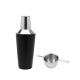 Coqueteleira Preta Tampa Filtro 750ml Dosador Drinks 50ml Inox