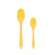 Espatula Redonda e Mini Utensilios Silicone Amarelo Kids 2un