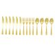 Talheres de Mesa Dourado Inox Colher Garfo Estojo Preto 13pc