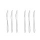 Faca de Mesa Serrilhada Churrasco Talheres Inox Victoria 6un
