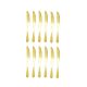 Jogo Faca de Mesa Dourado para Carne Churrasco Inox 12 un