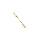 Garfo para Petiscos Frutas Sobremesa Garfinho Dourado Inox