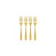 Jogo Garfo de Sobremesa Dourado Ouro Talher Metal 4 un