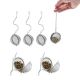 Infusor de Cha Esfera Capsula Redonda Peneira Aço Inox 6un