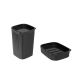 Saboneteira e Porta Algodao Cotonete Banheiro Plastico Preto