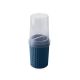 Porta Escovas Azul e Tampa Acessorio Plastico 400ml