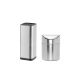 Lixeira Mini Porta Facas Utensilio Inox Tampa Basculante 2un