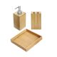 Porta Sabonete Liquido Escova Bandeja de Bambu Banheiro 3un