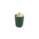 Porta Algodao Cotonete Banheiro Verde e Dourado 300ml