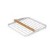 Porta Guardanapo de Mesa Metal Branco e Madeira 1un
