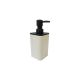 Porta Sabonete Liquido Dispenser Alcool Bege Preto 1un