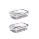 Pote Hermetico 500ml Transparente Escorredor Frutas 2un