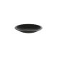 Prato Redondo Preto Lanche Plastico Solido BPA Free 1un