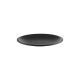 Prato Raso Redondo Preto Lanche Plastico Solido BPA Free 1un