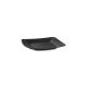 Prato Raso Lanche Preto Plastico Solido BPA Free 18cm