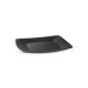 Prato Raso Lanche Preto Plastico Solido BPA Free 20cm