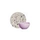 Prato de Sobremesa e Bowl Lilas Cacos Granito Ceramica 2un