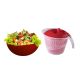 Tigela Saladeira e Centrifuga de Salada Secador Vermelho 2un