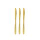 Faca de Mesa Dourado Linha Lovers Ouro Gold 3un