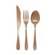 Jogo de Talheres Cobre Garfo Faca Colher Mesa Inox 36 peças