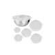 Tigela Bowl Inox 1800ml e Kit Tampas de Silicone Veda Tudo