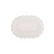 Tapete Croche Oval Banheiro Dupla Face Branco Cru 50x80
