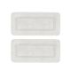 Tapete Passadeira Croche Antiderrapante 60x120 Branco Cru 2un