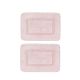 Tapete Croche Retangular 50x70 Antiderrapante Rosa Rose 2un
