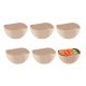 Tigela Bowl Jogo de Sobremesa Cremeira Pote Bege Nude 6un
