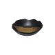 Tigela Bowl Preto Dourado Ceramica Fosco Stone Gold 1un