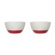 Tigela Bowl Cumbuca Ceramica 500ml Vermelha 2un