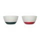 Tigela Bowl Cumbuca Ceramica 500ml Vermelha Verde 2un