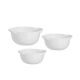 Tigela Bowl Ceramica Travessa Branca Kit 3,2L 1,45L e 650ml