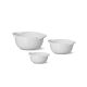 Tigela Bowl Ceramica Travessa Branca Kit 2,2L 950ml e 370ml