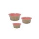 Tigela Ceramica Rosa Bege Bowl Petisco 3un