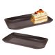 Travessa Petisqueira Retangular Bandeja Marrom Sustentavel BPA Free 2un